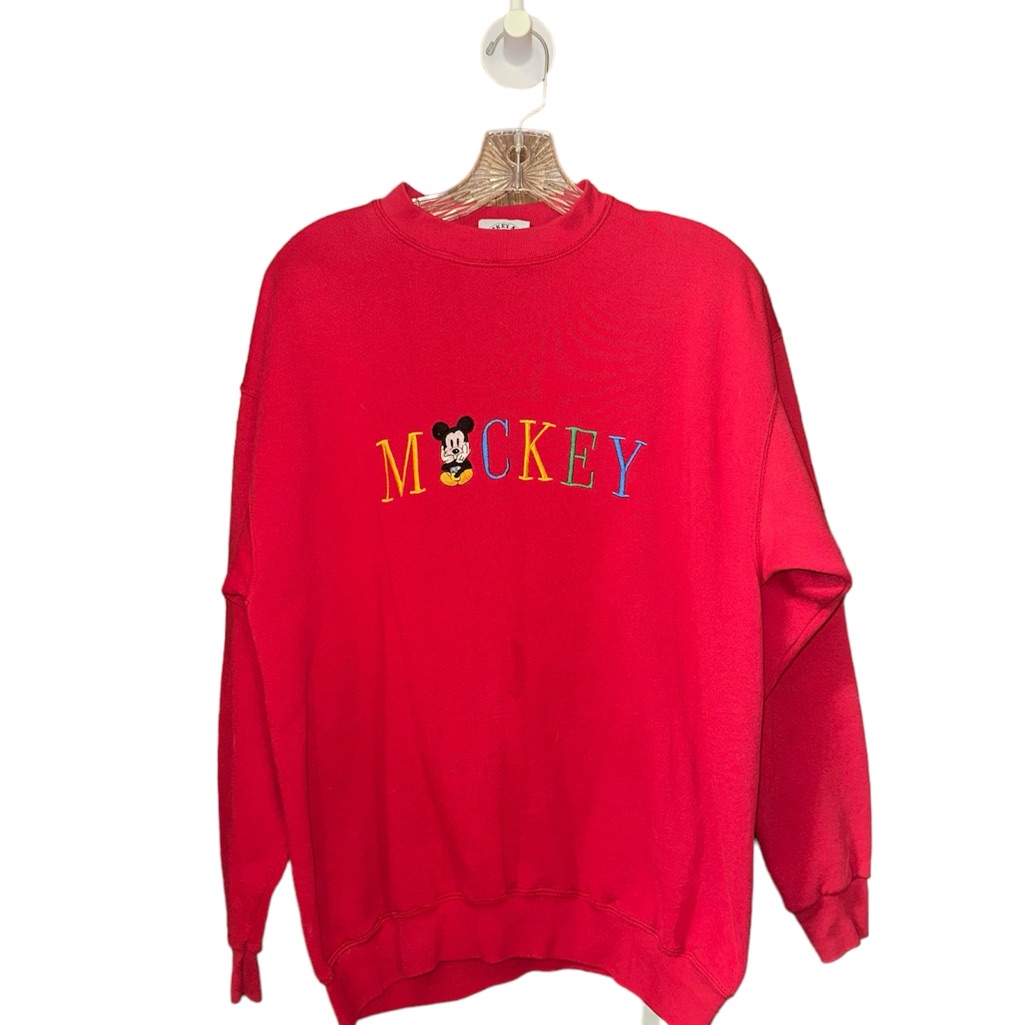 Vintage 90s Red Mickey Disney Crewneck